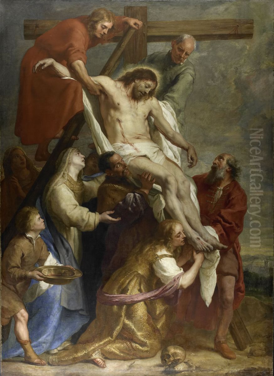 The Descent from the Cross Oil Painting by Gaspar De Crayer