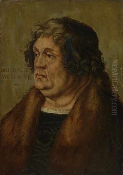 Portrait of Willibald Pirckheimer (1470-1530) Oil Painting by Albrecht Durer