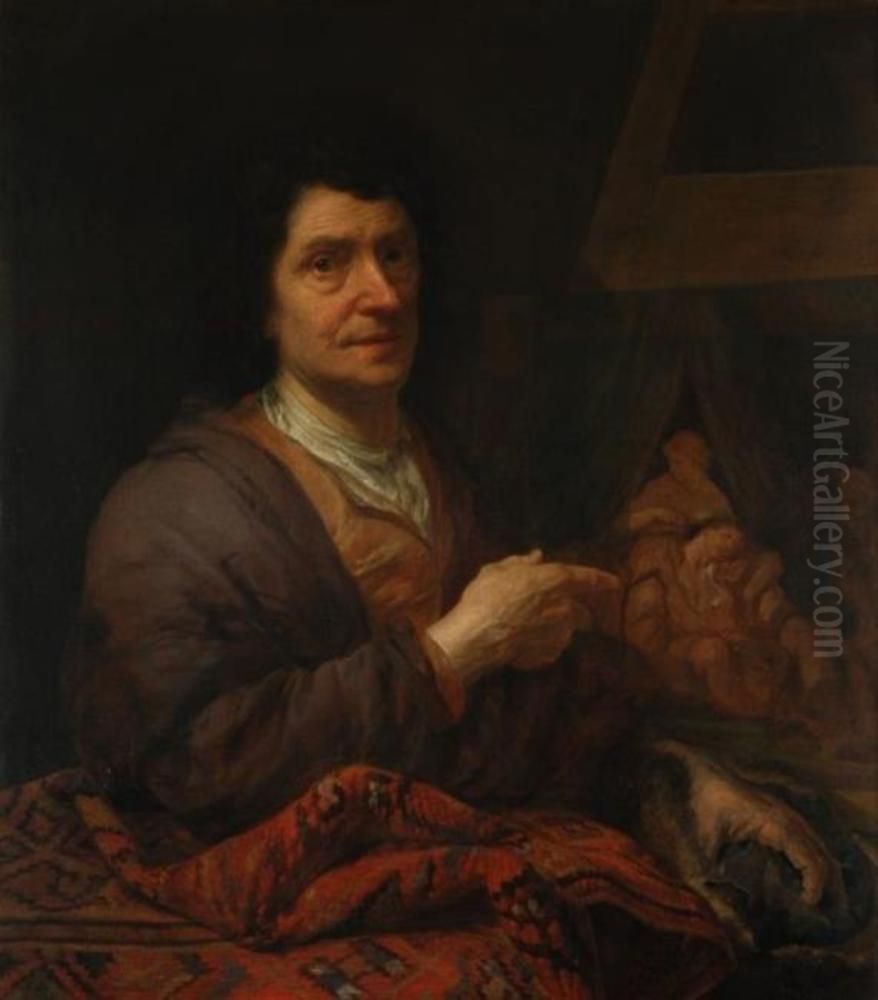 Self Portrait Oil Painting by Joost van Geel