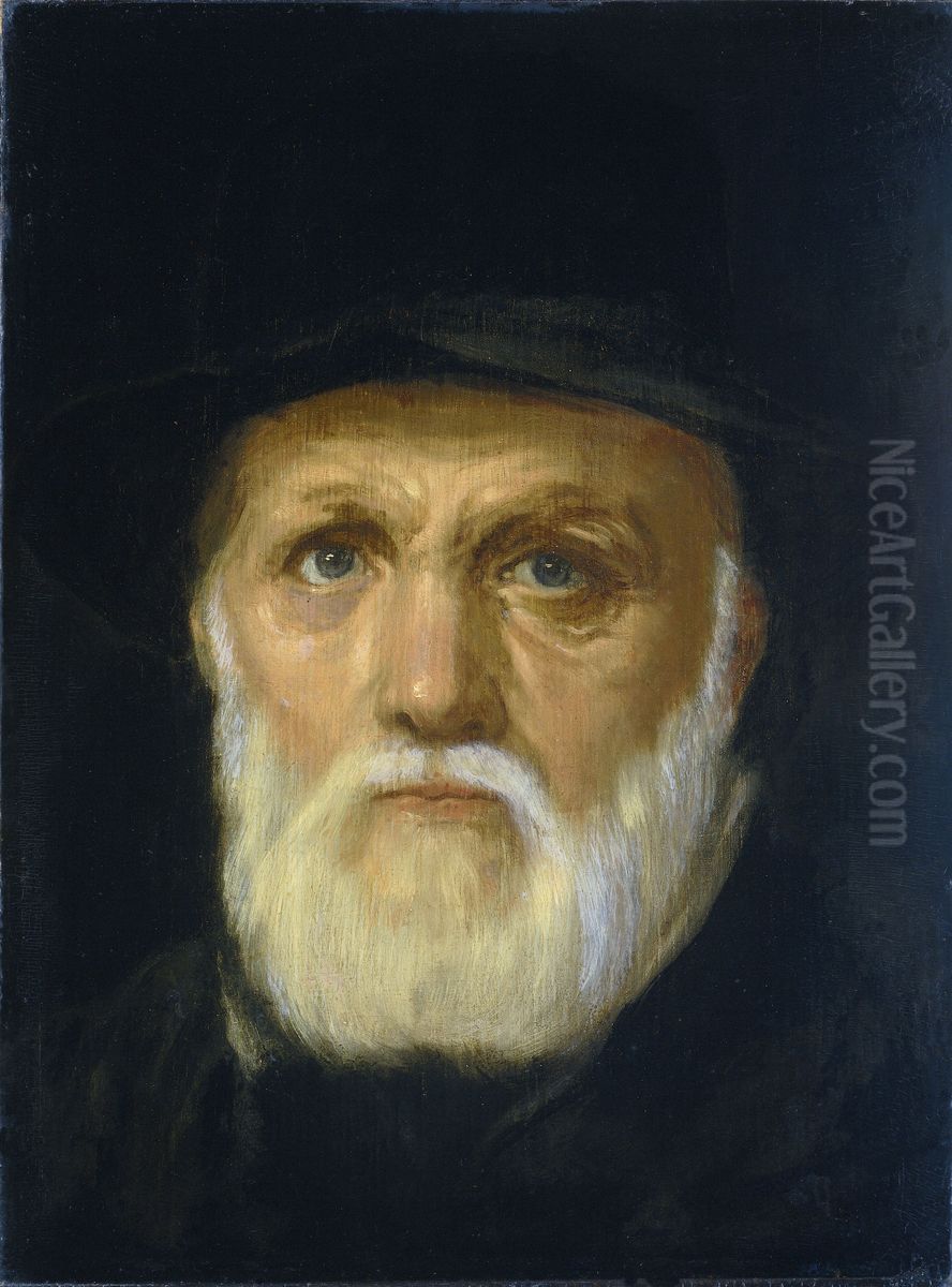 Dirck Volkertsz Coornhert (1522-90). Writer and Engraver Oil Painting by Cornelis van Haarlem