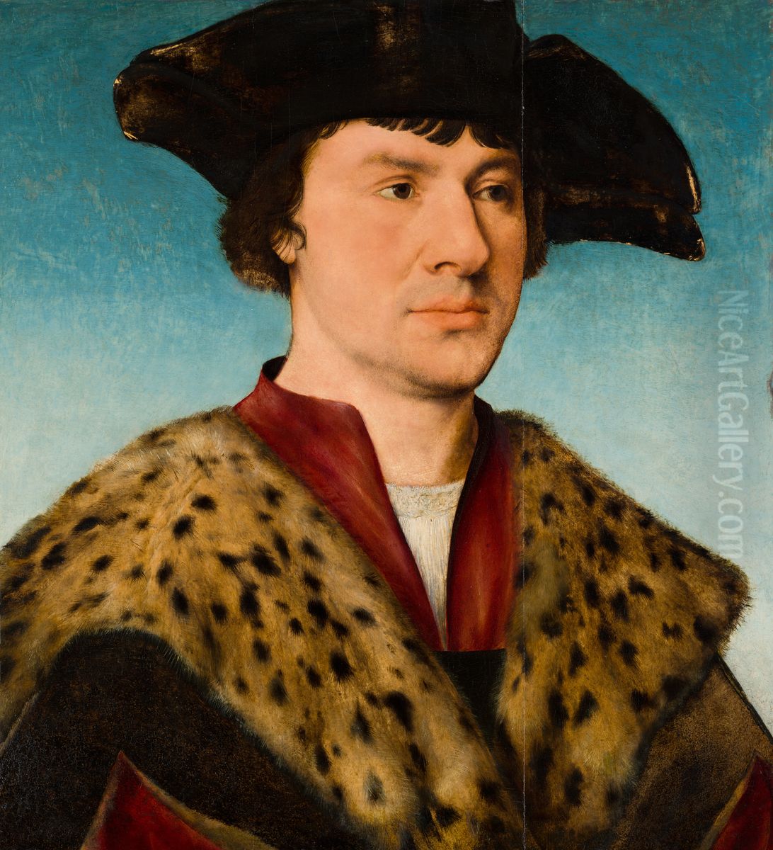 Portrait of a Man Oil Painting by Joos van Cleveand workshop