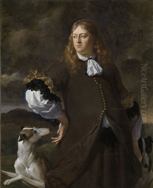 Joan Reynst (1636-95). Heer van Drakenstein en de Vuursche. Kapitein der burgerij te Amsterdam in 1672 Oil Painting by Karel Dujardin