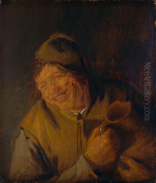 The merry peasant Oil Painting by Adriaen van Ostade