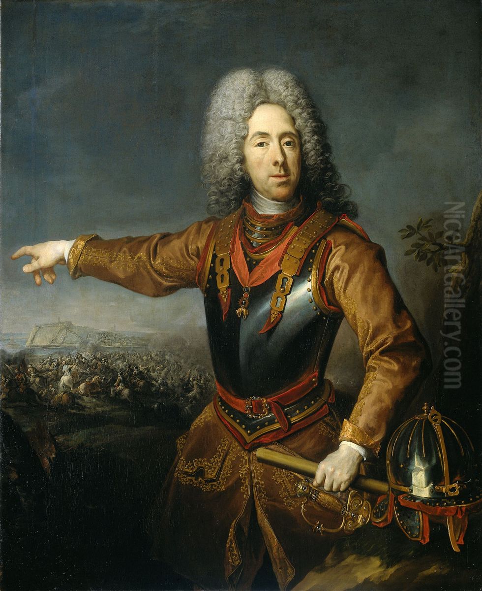 Portrait of Eugene, Prince of Savoy Oil Painting by Jacob van Schuppen