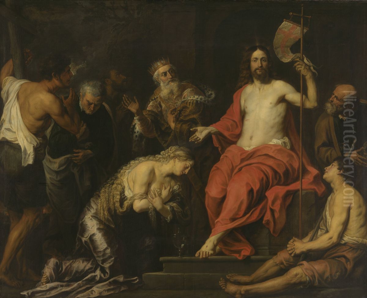 Christus en de boetvaardige zondaars Oil Painting by Gerard Seghers