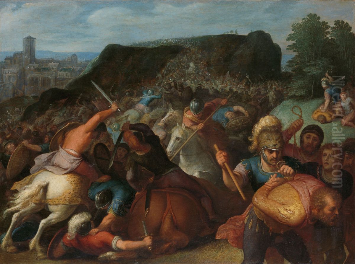 Valentinus wordt krijgsgevangen gemaakt Oil Painting by Otto van Veen