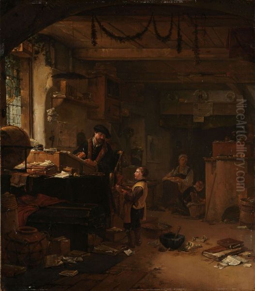 The Alchemist Oil Painting by Thomas Wijck