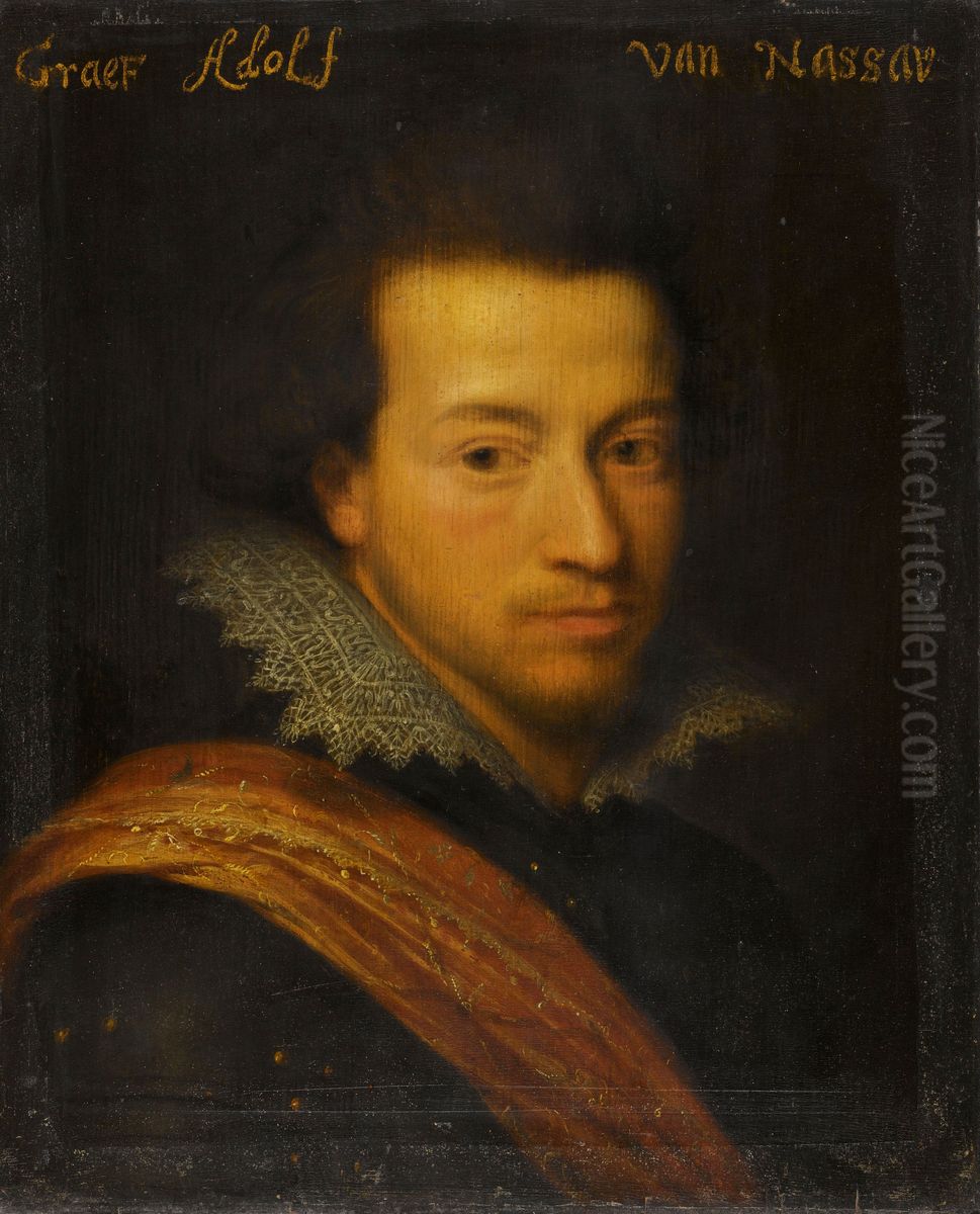 Portrait of Adolf, Count of Nassau-Siegen Oil Painting by Jan Van Ravesteyn