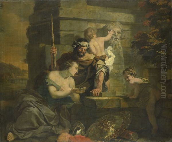 Granida and Daiphilo Oil Painting by Gerard de Lairesse