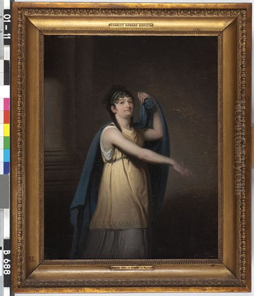 Joanna Cornelia Ziesenis, nee Wattier, as Epicharis in the Play of that name by G M J B Legouve Oil Painting by Charles Howard Hodges