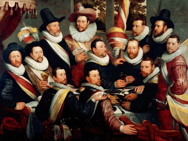 [2] Oil Painting by Cornelis van Haarlem