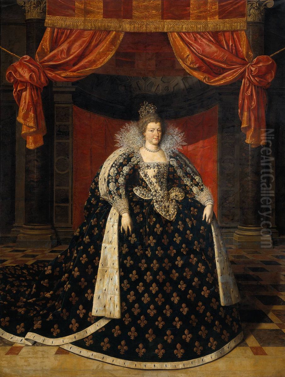 Marie de Medicis, Consort of Henry IV, King of France Oil Painting by Frans Pourbus the younger