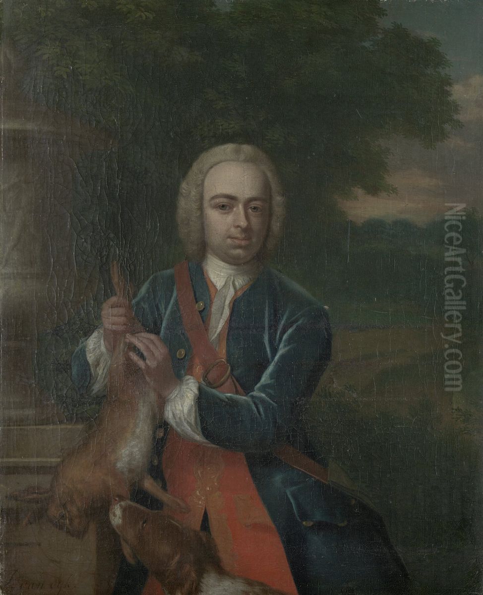 Adriaen Caspar Parduyn (1718-47), raad en schepen te Middelburg, zoon van Caspar Adriaen Parduyn en Maria van Citters Oil Painting by Philip van Dijk