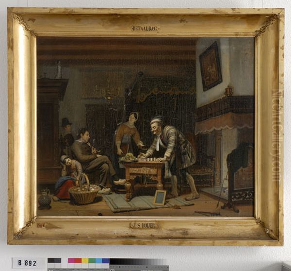 Payday Oil Painting by Jacobus Schoemaker Doyer