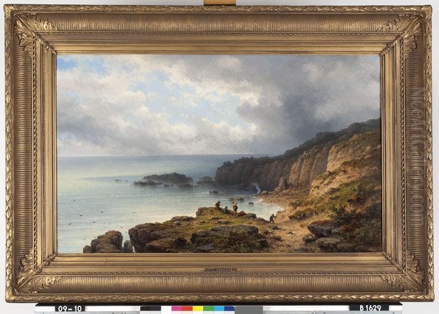 The Channel Coast, England Oil Painting by Johannes Hilverdink