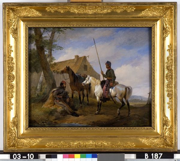 Kozakkenvoorpost Oil Painting by Joseph Moerenhout