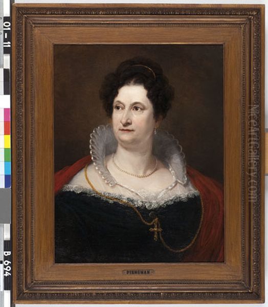 Joanna Cornelia Ziesenis-Wattier (1762-1827). Toneelspeelster Oil Painting by Jan Willem Pieneman