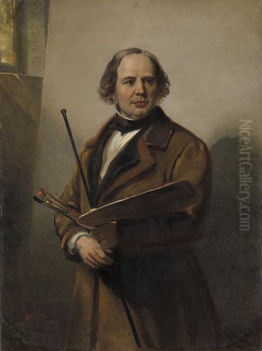 Jan Willem Pieneman (1779-1853). Schilder, vader van Nicolaas Pieneman Oil Painting by Nicolaas Pieneman