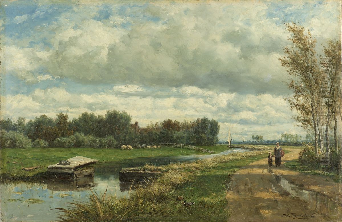 Landscape near The Hague Oil Painting by Willem Roelofs