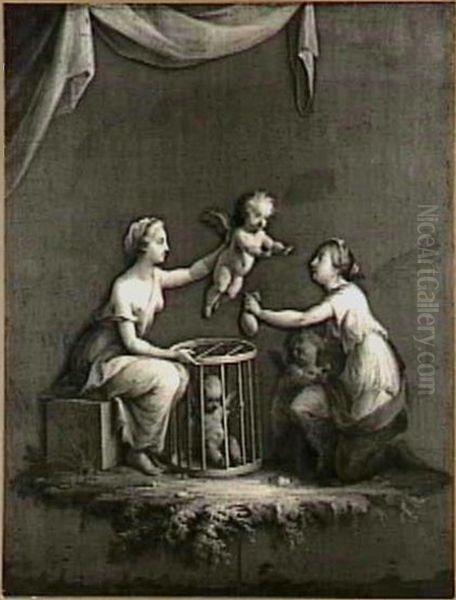 The Cupid Seller Oil Painting by Dirk Van Der Aa