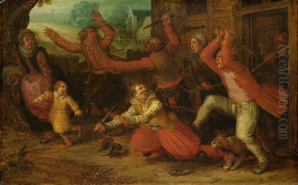 Boerenvreugd Oil Painting by David Vinckboons I