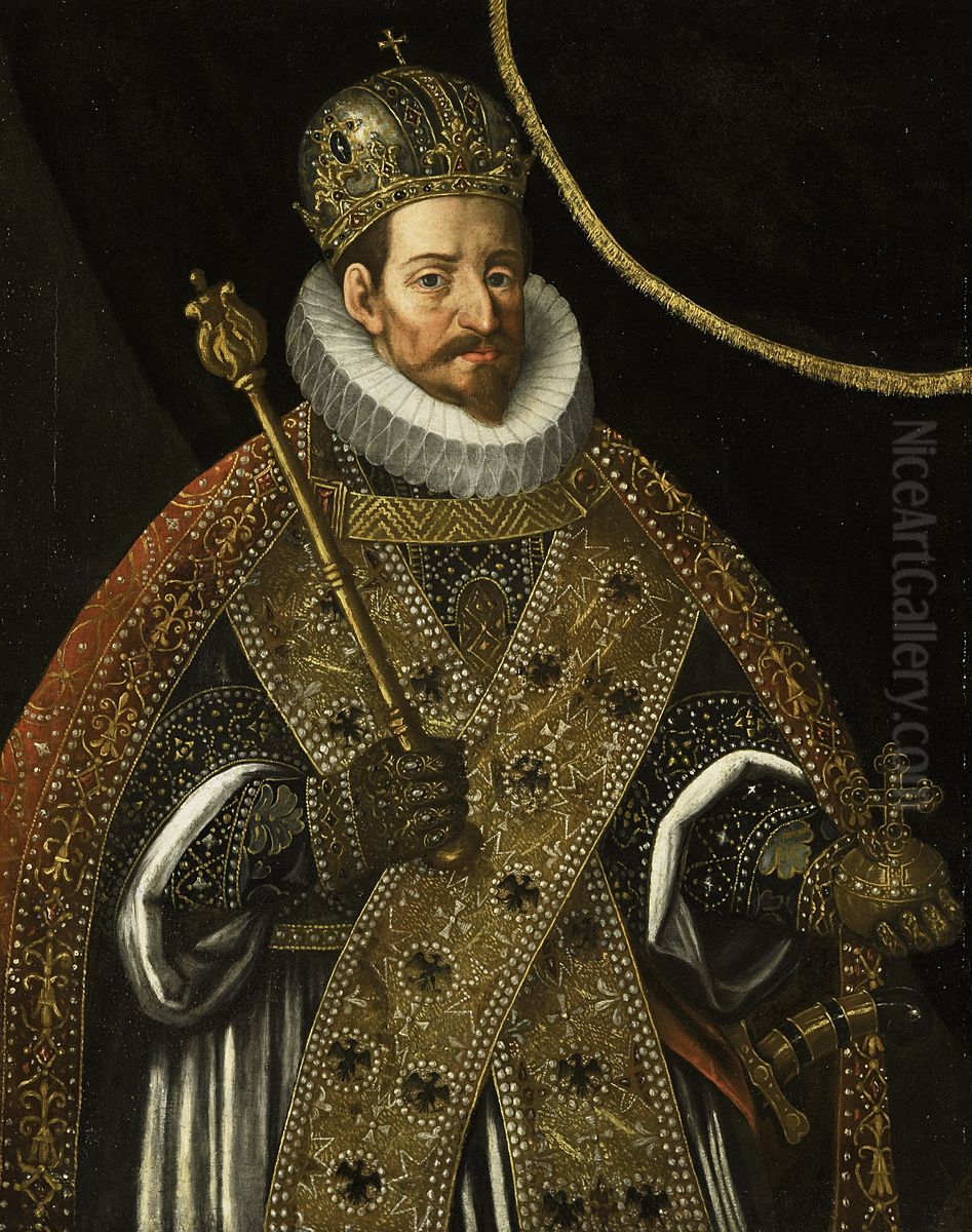 Matthias, keizer van het Heilige Roomse Rijk (1557-1619) Oil Painting by Hans Von Aachen