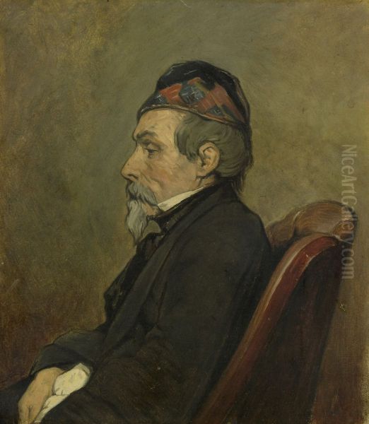 Johan Hendrik Louis Meijer (1809-66). Zeeschilder Oil Painting by Jan Weissenbruch