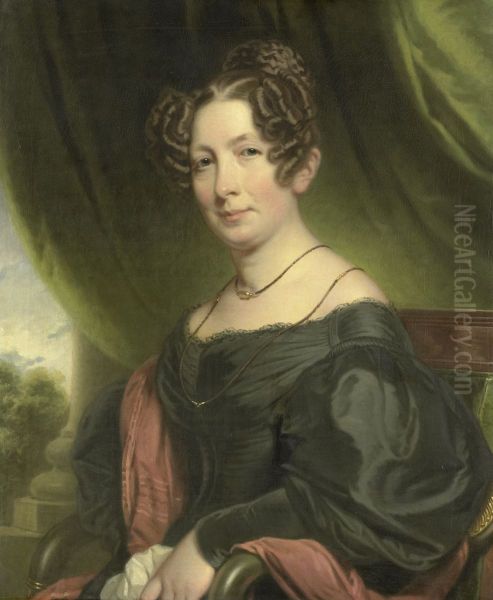 Maria Antoinette Charlotte Sanderson (1782-1859), Wife of Johan Fraser Oil Painting by Charles Howard Hodges
