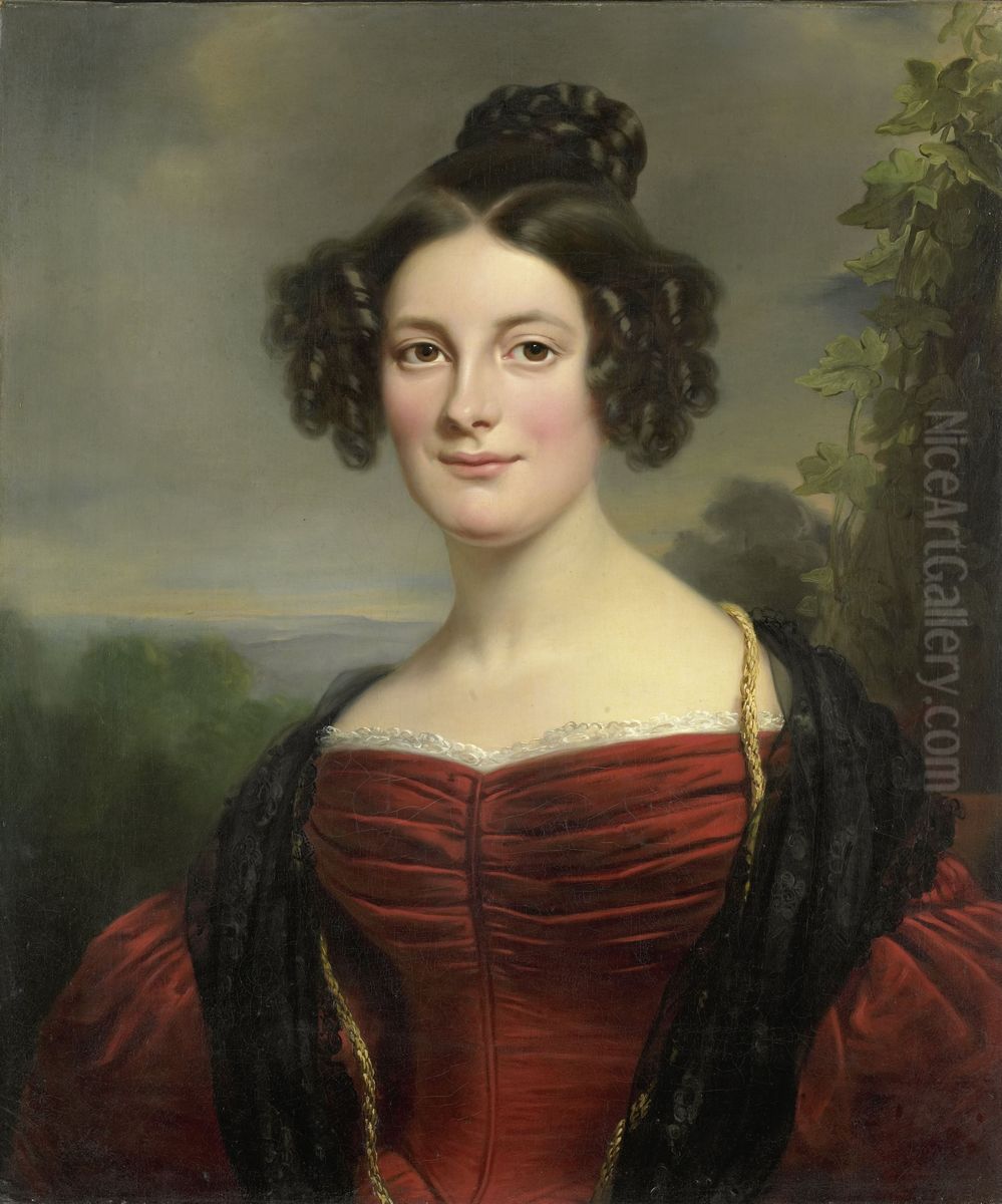 Catharina Annette Fraser (1815-92) Oil Painting by Jan Adam Kruseman