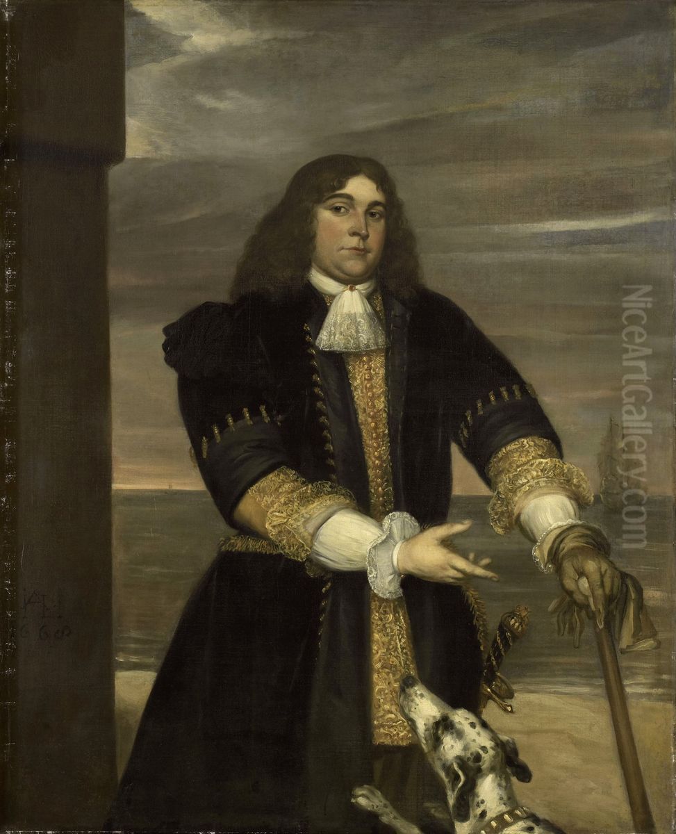 Portrait of Jan Pauwelsz. van Gelder Oil Painting by Jan Andrea Lievens