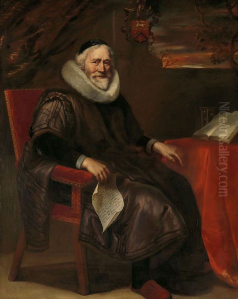 Cornelis Nuyts (1574-1661). Koopman te Amsterdam Oil Painting by Jurgen Ovens