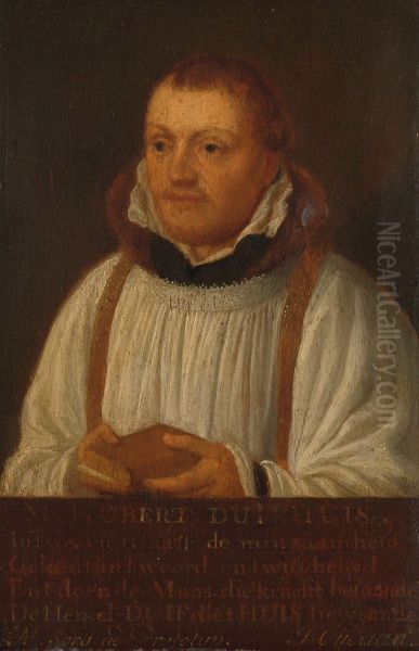 Portrait of Hubert Duifhuis (1531-1581), minister Oil Painting by Hendrik Martenszoon Sorgh