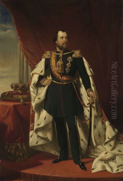 Portrait of William III, King of the Netherlands Oil Painting by Nicolaas Pieneman