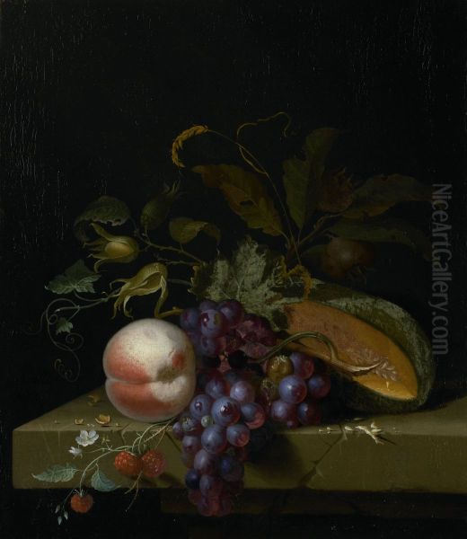Still Life with Fruit Oil Painting by Pieter Gallis