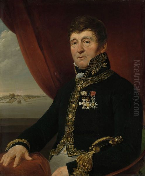 Jan Blanken Jr (1755-1838). Inspecteur-generaal van Waterstaat Oil Painting by Jean Augustin Daiwaille