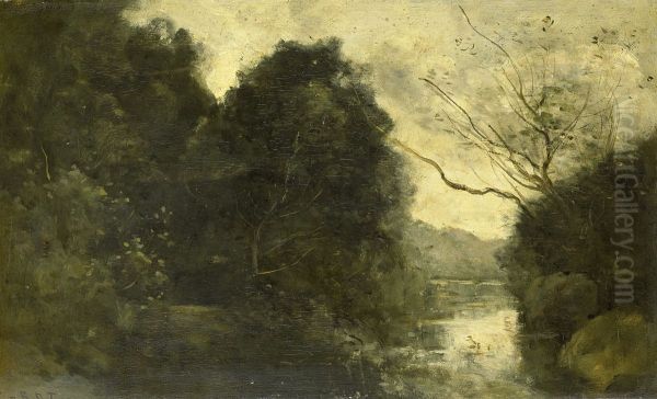 Bosvijver Oil Painting by Jean-Baptiste Camille Corot