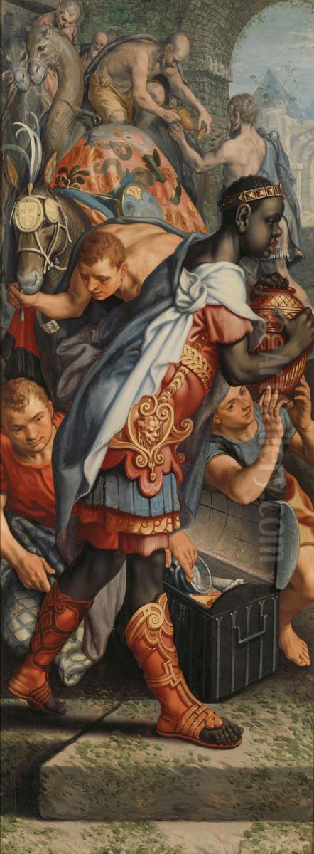 Wing of an Altarpiece with Adoration of the Magi, on the reverse is Presentation in the Temple Oil Painting by Pieter Aertsen Wing of an Altarpiece with Adoration of the Magi, on the reverse is Presentation in the Temple Oil Painting by Pieter Aertsen