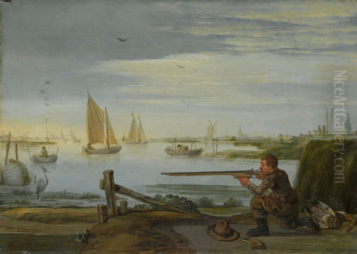 Een vogeljager Oil Painting by Arent Arentsz
