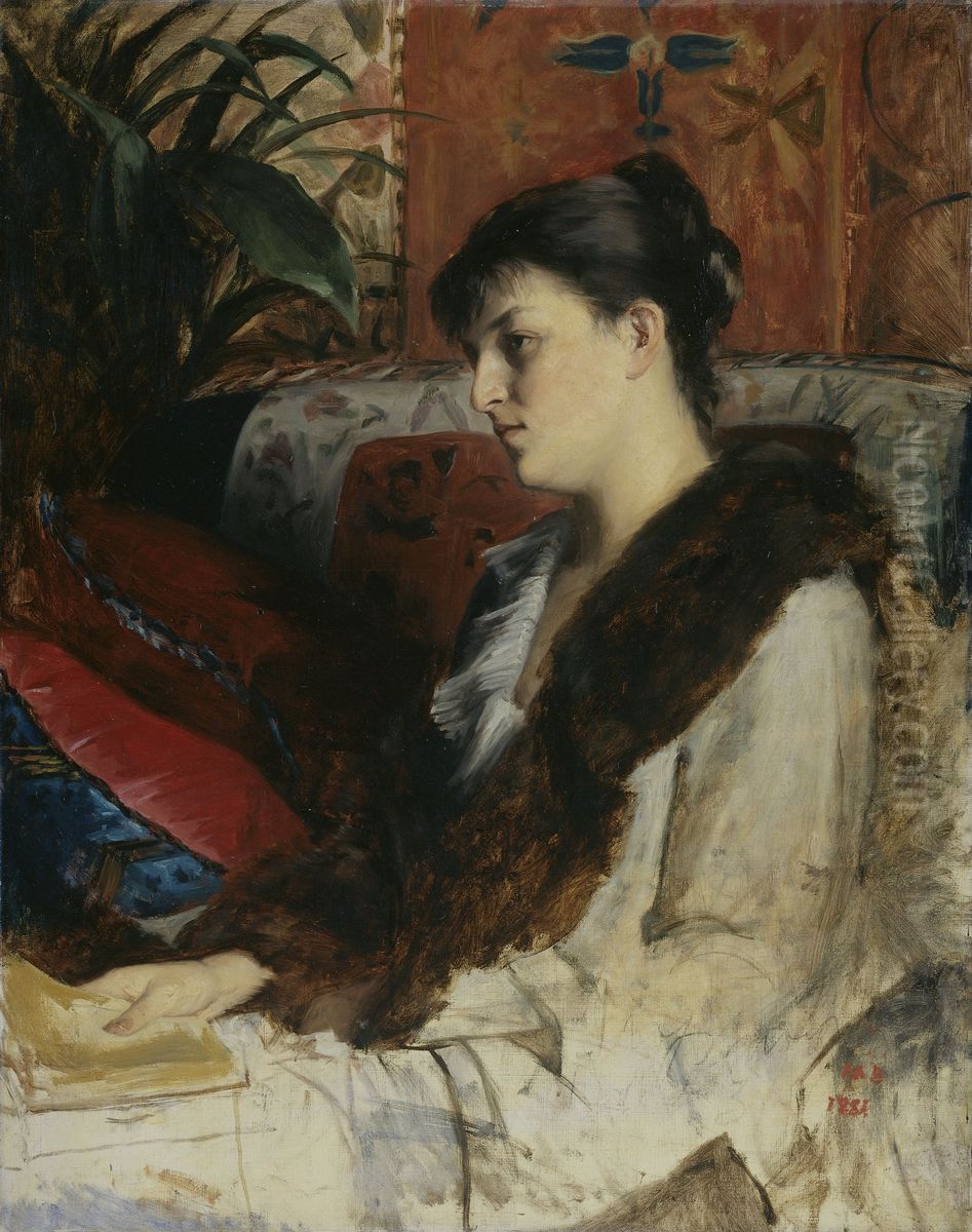 The Artist's Sister-in-law Oil Painting by Marie Bashkirtseva