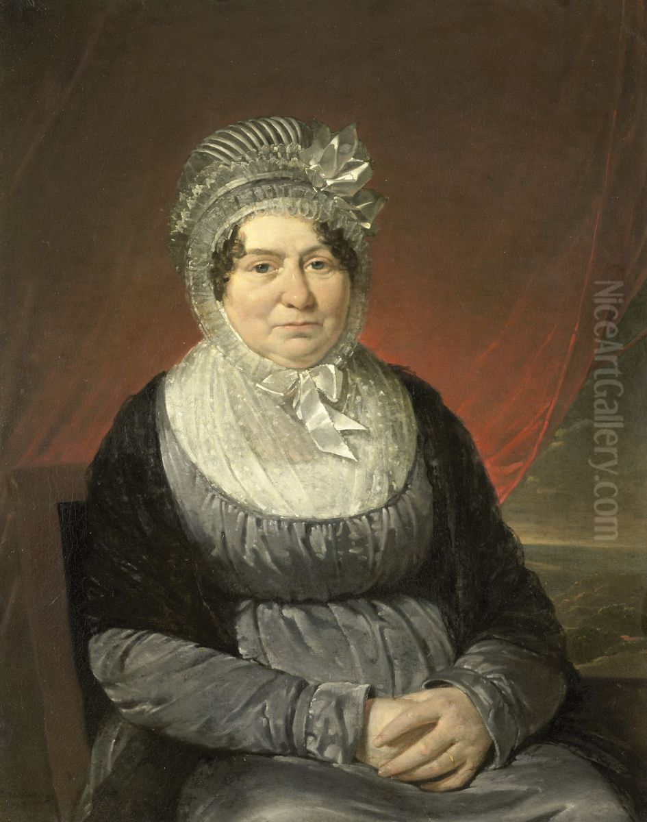 Mevr Brak-Haskenhoff Oil Painting by Cornelis Kruseman