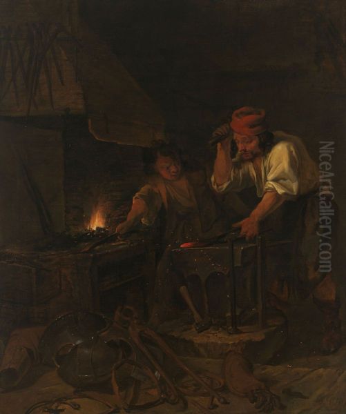 De wapensmid Oil Painting by Gabriel Metsu