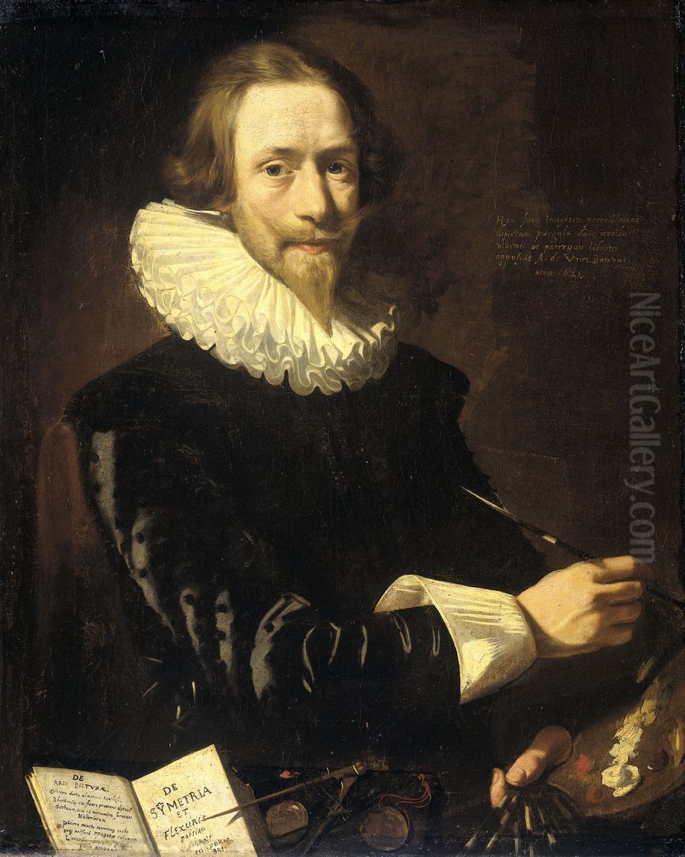Self-portrait Oil Painting by Abraham de Vries
