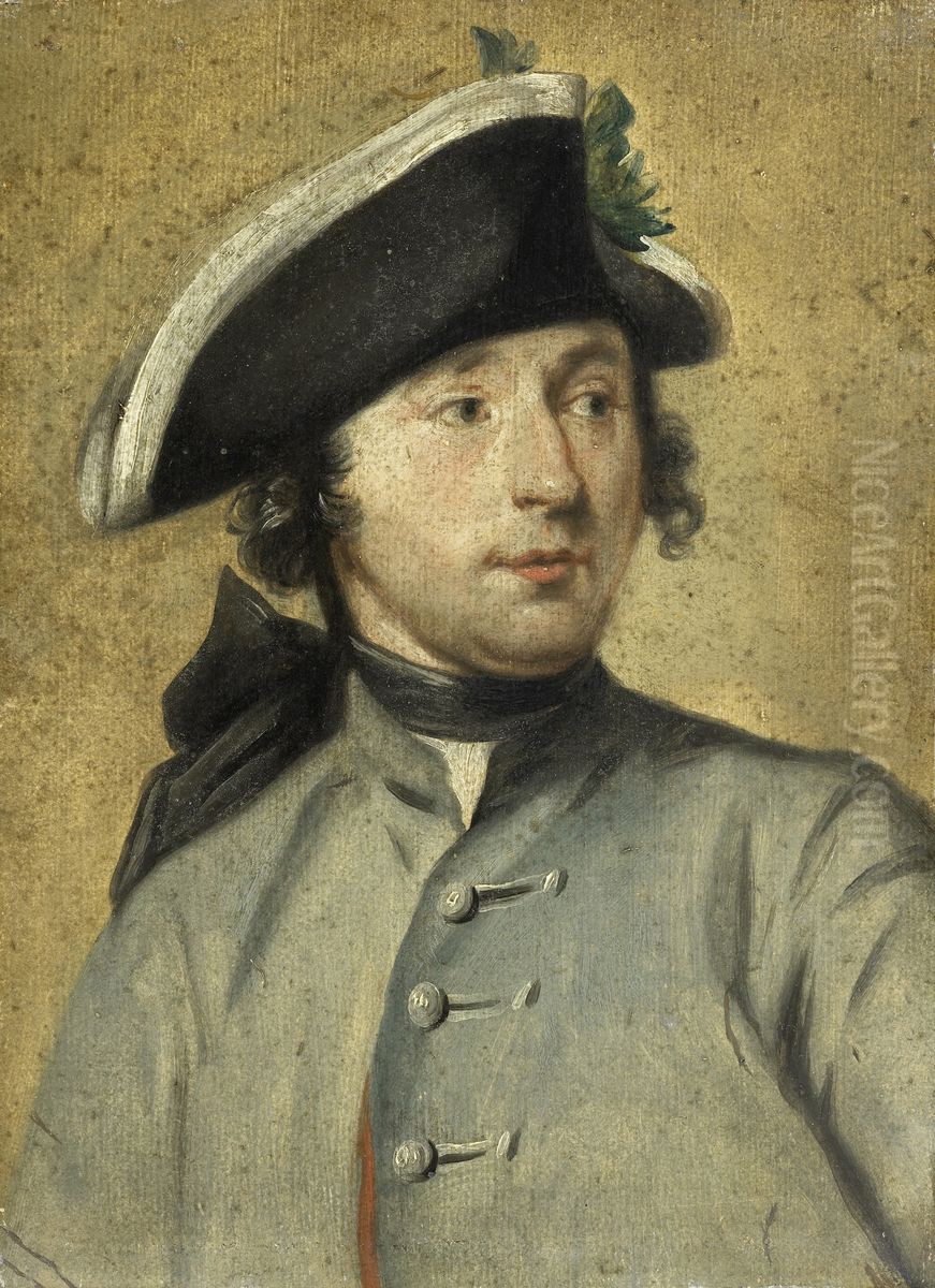 Ludolf Bakhuysen II (1717-82). Schilder en militair, kleinzoon van de zeeschilder Ludolf Bakhuysen I Oil Painting by Cornelis Troost
