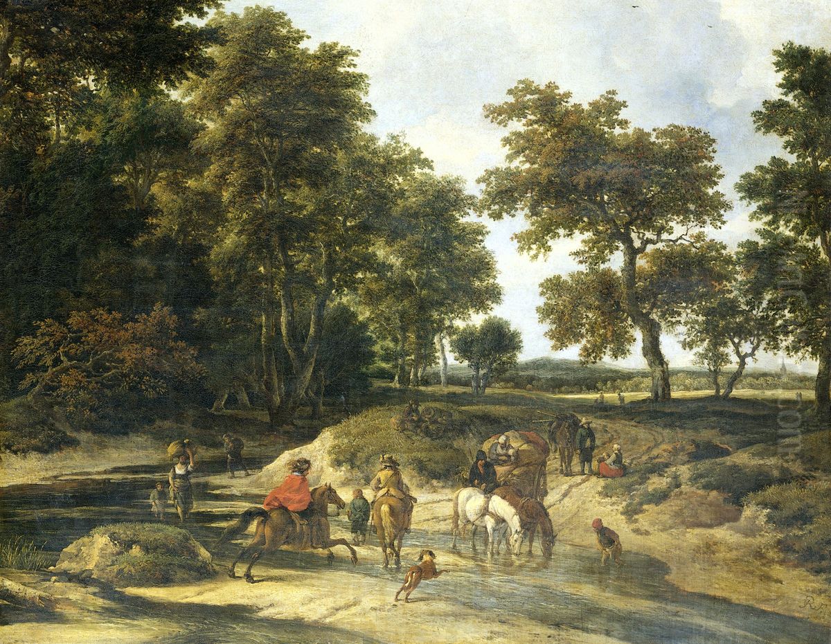 De voorde Oil Painting by Jacob Van Ruisdael