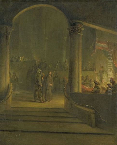 Christus voor Kajafas Oil Painting by Arent de Gelder