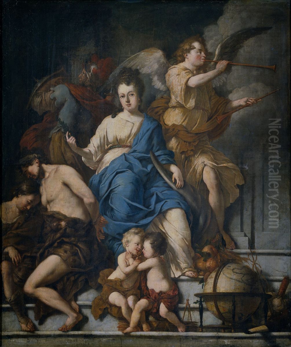 Allegory of the Treaty of Ryswick, 1697 Oil Painting by Johannes Voorhout