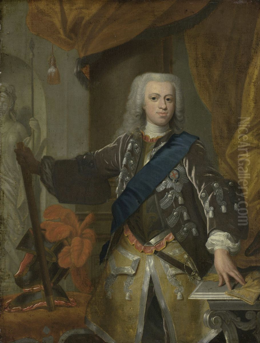 Willem IV (1711-51), prins van Oranje Oil Painting by Hans Hysing