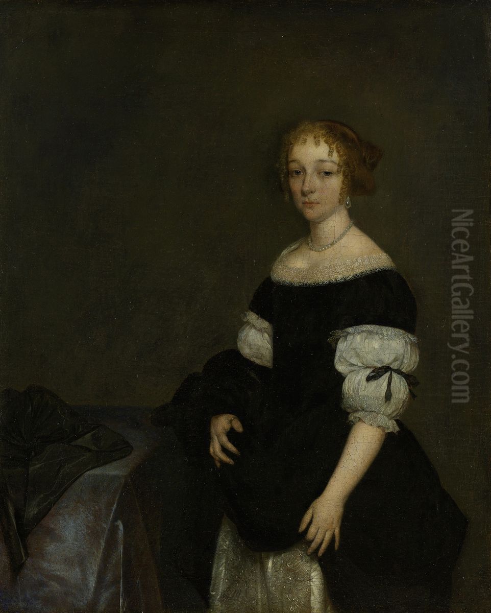 Portrait of Aletta Pancras (1649-1707) Oil Painting by Gerard Ter Borch Portrait of Aletta Pancras (1649-1707) Oil Painting by Gerard Ter Borch