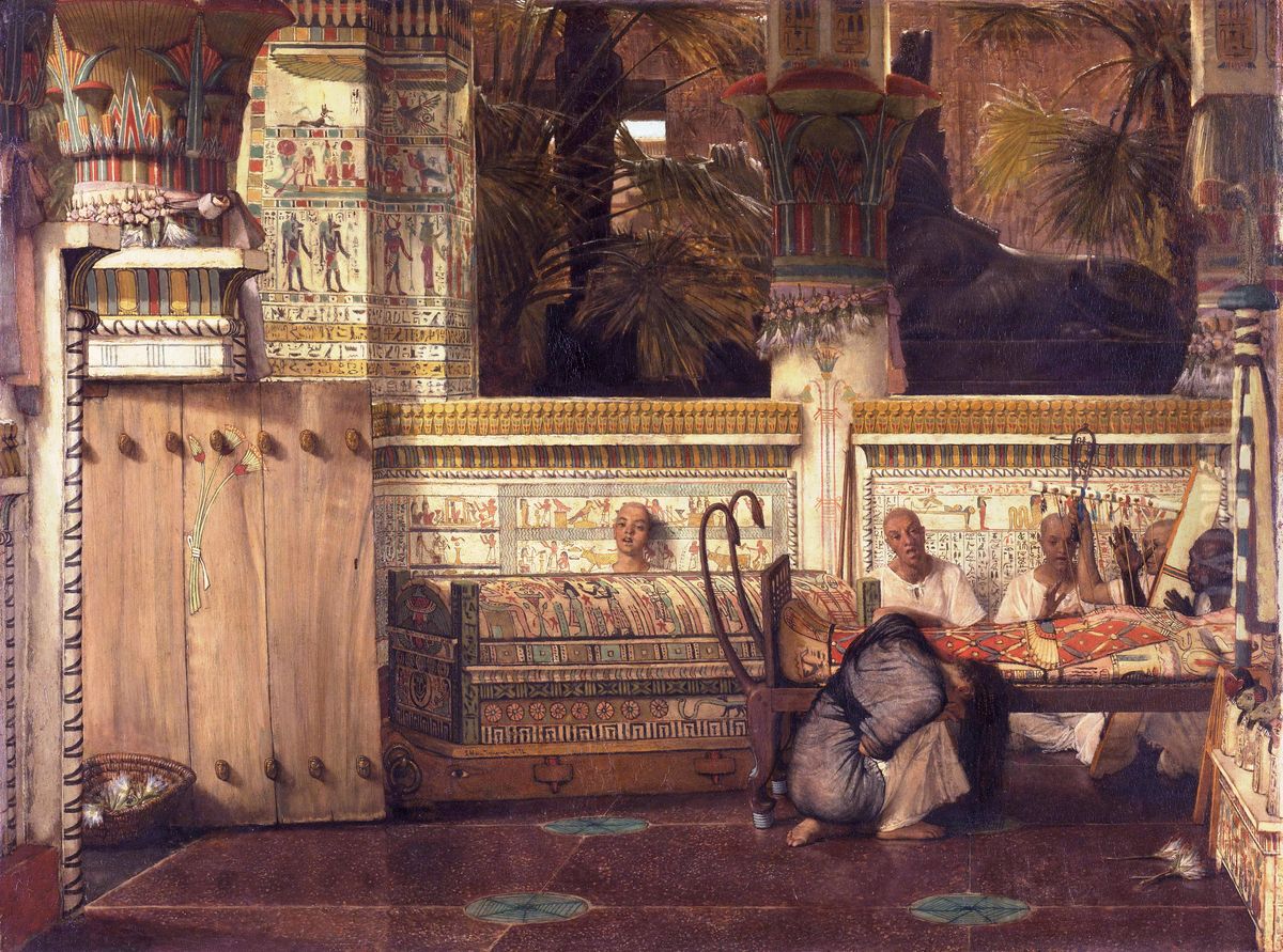 The Egyptian widow. Oil Painting by Lawrence Alma-Tadema