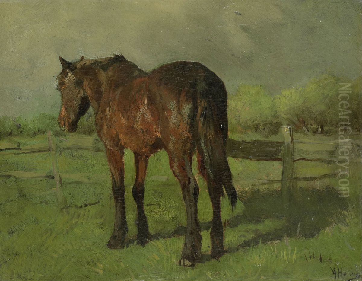 Paard Oil Painting by Anton Mauve Paard Oil Painting by Anton Mauve